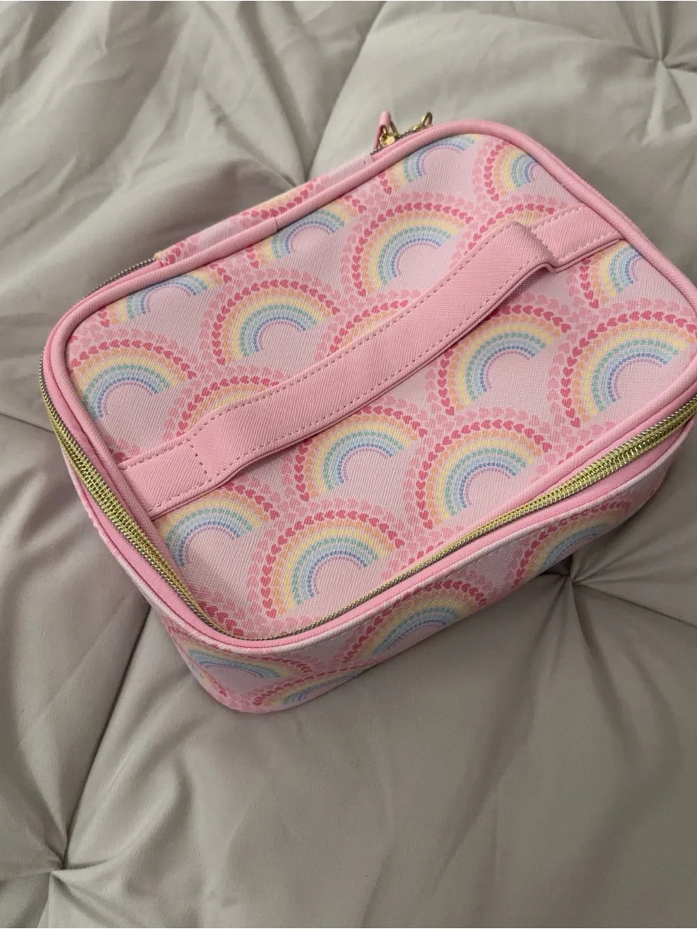 Clear Pink Kids Tote Bag with Pink Trim